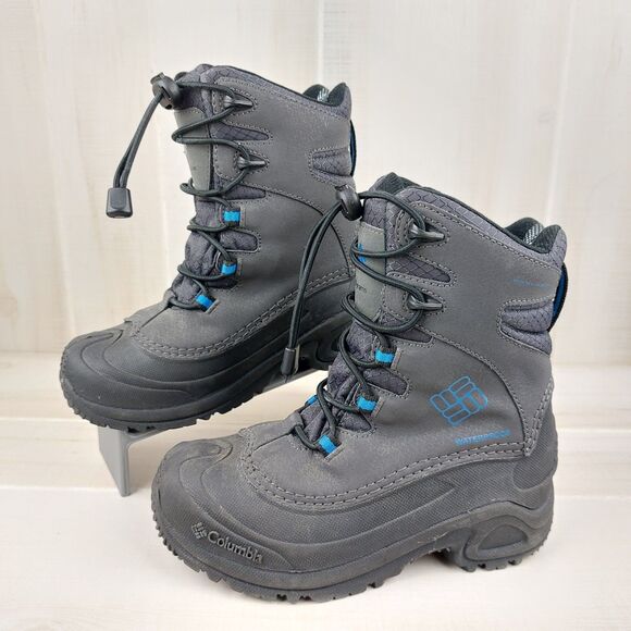 Columbia Youth Sz 2 Waterproof Omni-Heat Snow Hiking Boots 200 grams YY5391-011 - Picture 1 of 7